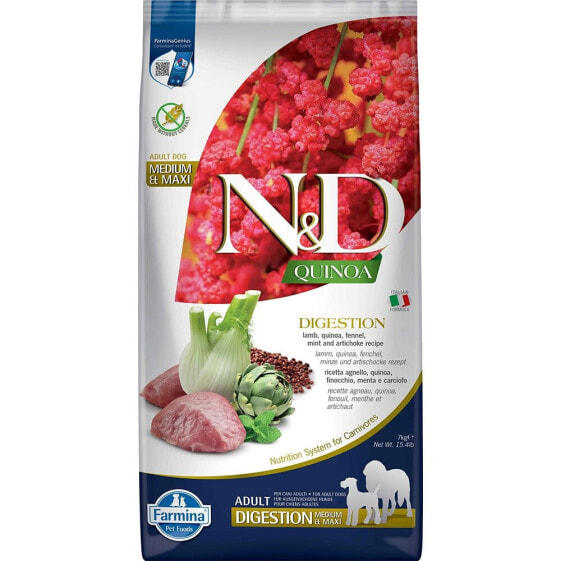 FARMINA N&D 7kg medium and maxi dog food for digestion with lamb