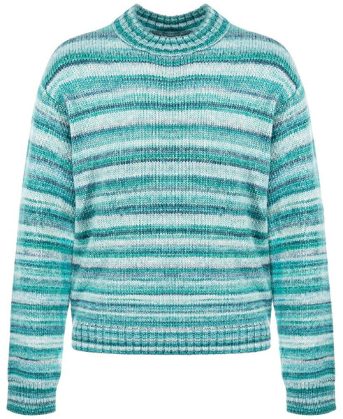 Big Girls Space-Dyed Mock-Neck Sweater, Created for Macy's