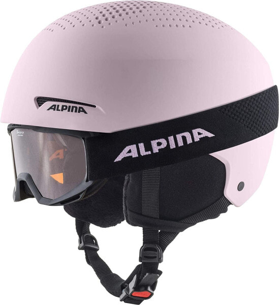 ALPINA Zupo Set (+ Piney) – High-Quality, Safe and Robust Set of Ski Goggles and Ski Helmet for Adults