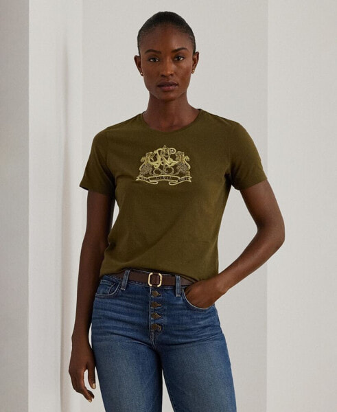 Women's Embroidered Crest Tee