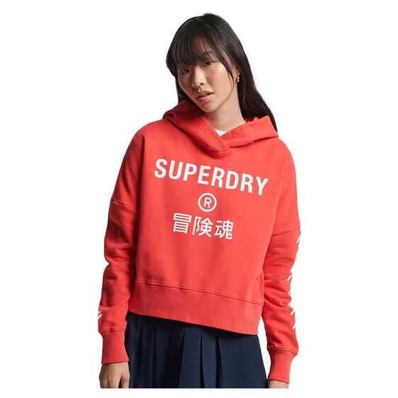 Толстовка Superdry Code Core Sport Crop Plain Hoodie