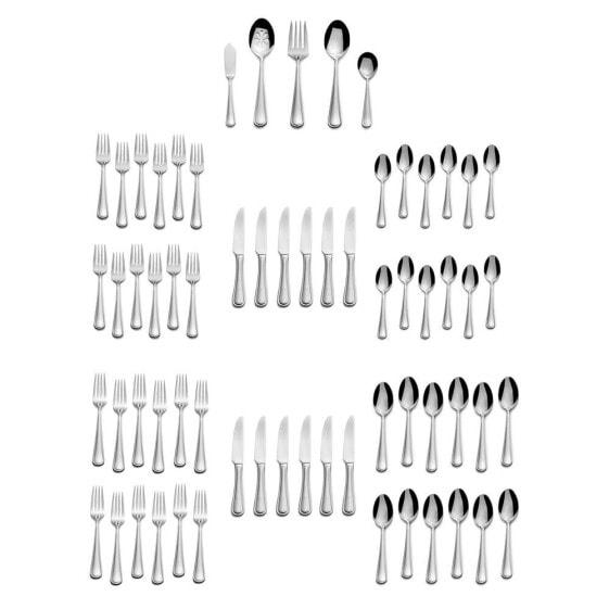 Virtuoso Frost 65 Piece Flatware Set, Service for 12