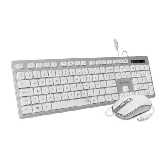 Keyboard and Mouse Subblim SUBKBC-CEKE60 Silver Spanish Qwerty