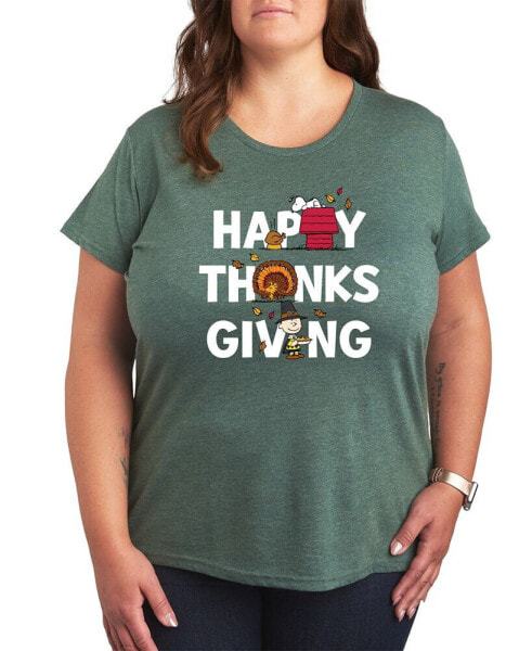 Plus Size Peanuts Thanksgiving Graphic T-shirt