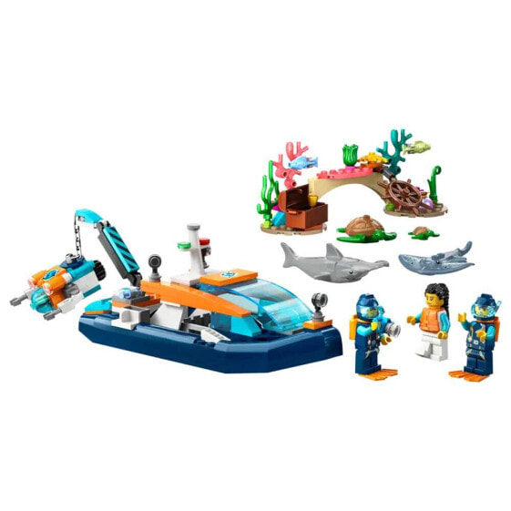 LEGO Underwater Exploration Boat Construction Game