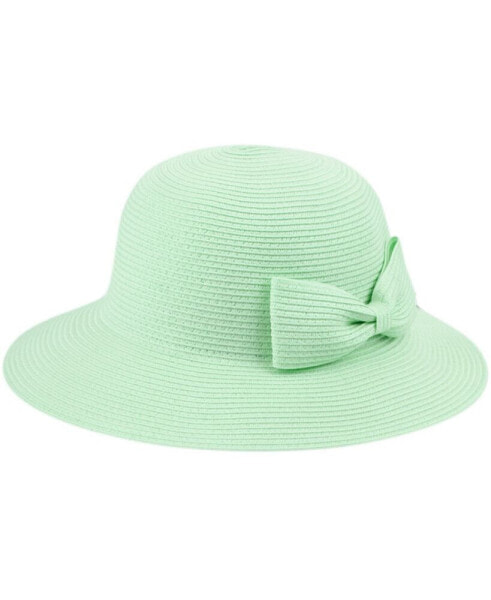 Angela & William Poly Braid Bucket Sun Hat with Ribbon