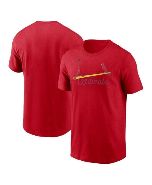 Men's Red St. Louis Cardinals Cooperstown Wordmark T-Shirt