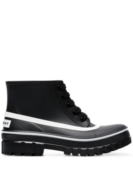 Givenchy 289483 Women's Glaston Ankle Rain Boots Black Size 38