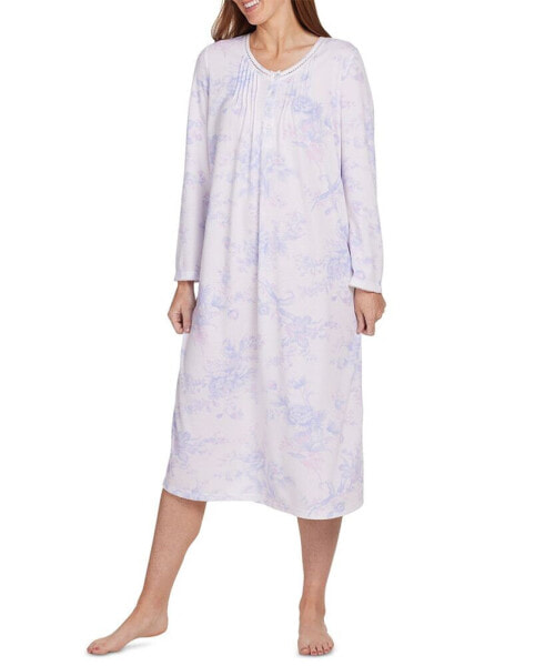 Women's Floral Pintucked Nightgown