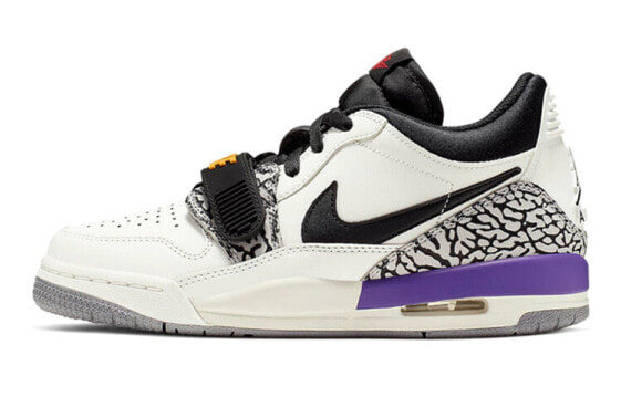 Jordan Legacy 312 Low 低帮 复古篮球鞋 GS 白黑紫 / Кроссовки Jordan Legacy 312 CD9054-102