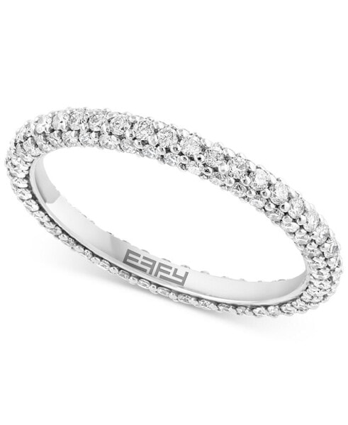 EFFY® Diamond Three-Side Eternity Band (1-1/10 ct. t.w.) in 14k White Gold