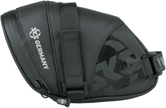 SKS GERMANY Explorer Bicycle Bag, Bicycle Accessories (Saddlebag Made of Rubberised, Water-Repellent Fabric, Laminated Zips with Ergonomic Easy Zip, Volume)