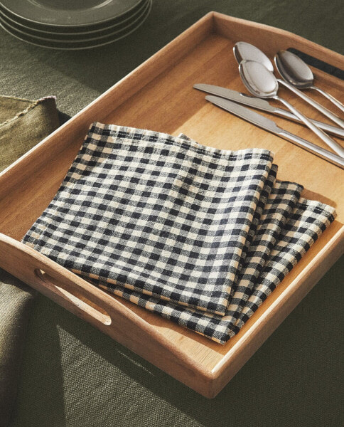 Gingham check napkin