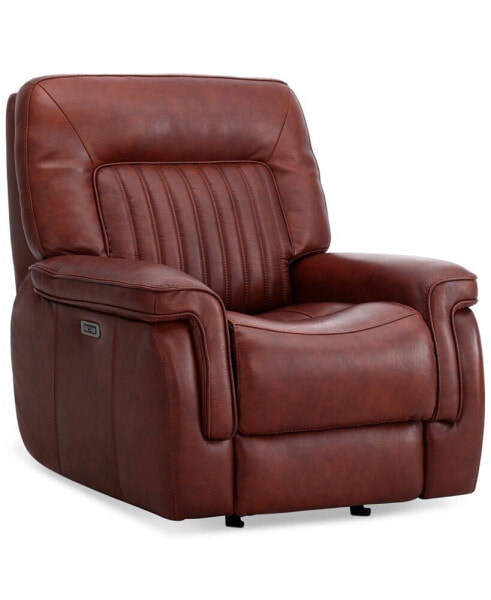 CLOSEOUT! Thaniel 38" Leather Power Glider Recliner, Created for Macy's