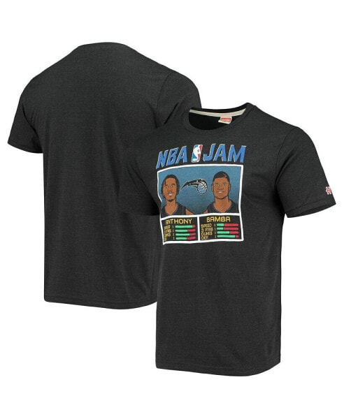 Men's Cole Anthony & Mohamed Bamba Heathered Black Orlando Magic Nba Jam Tri-Blend T-shirt