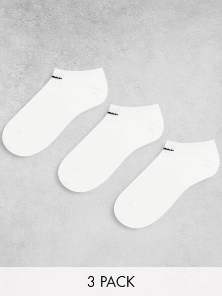Nike Training Everyday Lightweight 3 pack no show socks in white