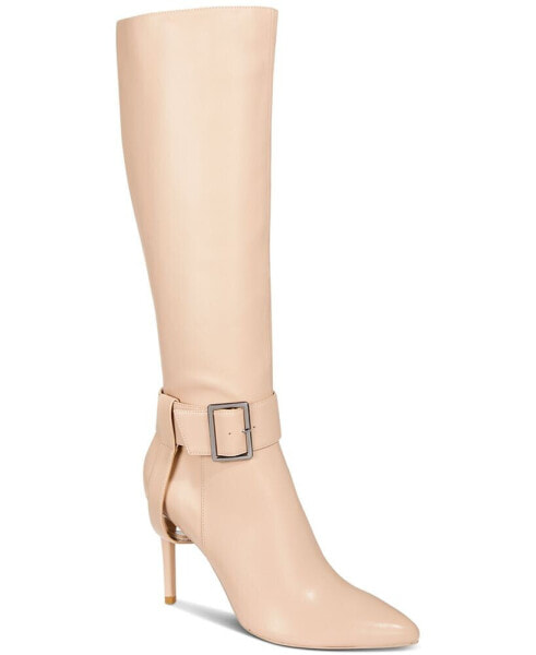 Ayida Pointed-Toe Buckled Tall Boots