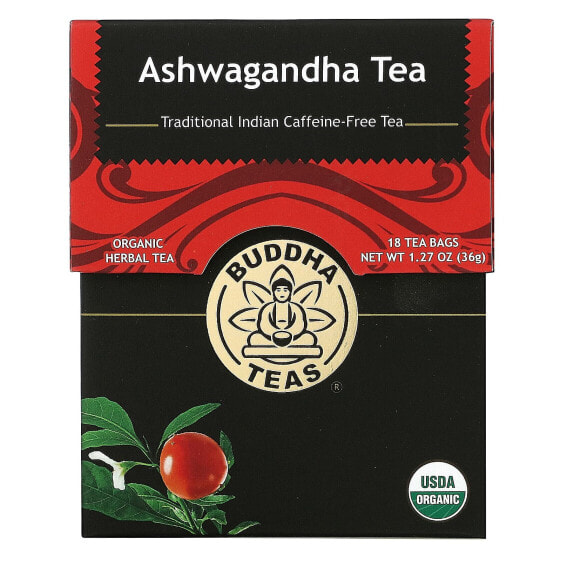Organic Herbal Tea, Ashwagandha, 18 Tea Bags,1.27 oz (36 g)