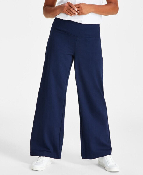 Petite Wide-Leg Pull-On Pants, Created for Macy's