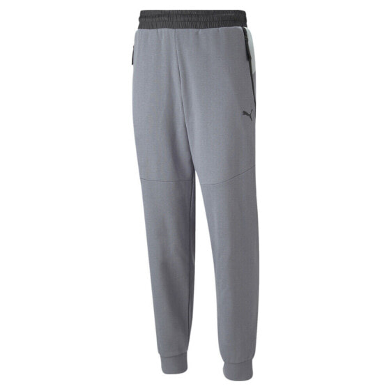 Брюки спортивные мужские PUMA Ess Tape Sweatpants серого цвета