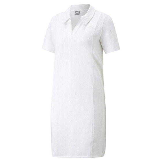 Платье PUMA Her Short Sleeve Polo   White Casual