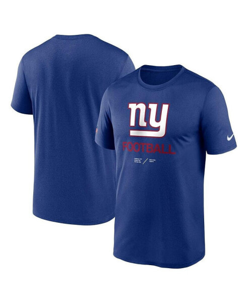 Men's Royal New York Giants Infographic Performance T-shirt