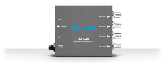 AJA HA5-4K - Active video converter - Grey - 4096 x 2160 - - - 480i,480p,576i,576p,720p,1080i,1080p,2160p - HDMI - BNC