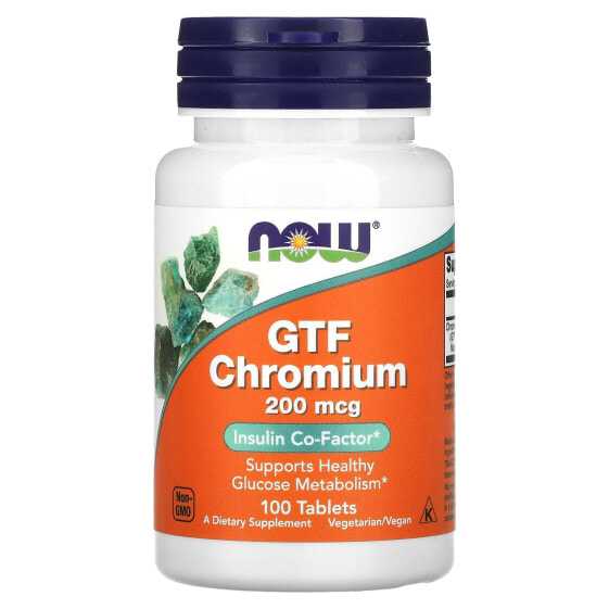 GTF Chromium, 200 mcg, 100 Tablets