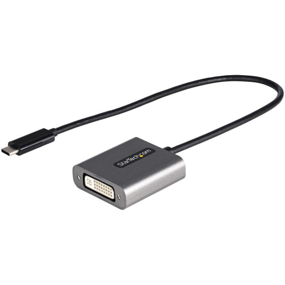 StarTech.com USB C to DVI Adapter - 1920x1200p USB-C to DVI-D Adapter Dongle - USB Type C to DVI Display/Monitor - Video Converter - Thunderbolt 3 Compatible - 12" Long Attached Cable - Upgraded Version of CDP2DVI, USB Type-C, DVI output, 1920 x 1200 pixels
