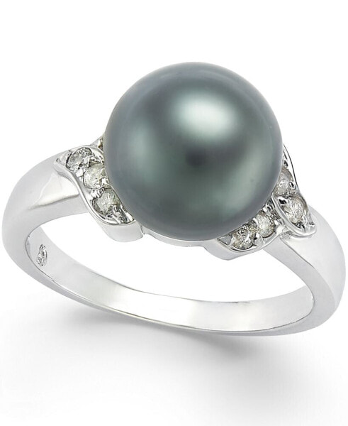 Кольцо Macy's Tahitian Pearl & Diamond