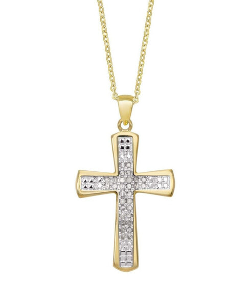 Macy's diamond Accent Gold-plated Cross Pendant Necklace