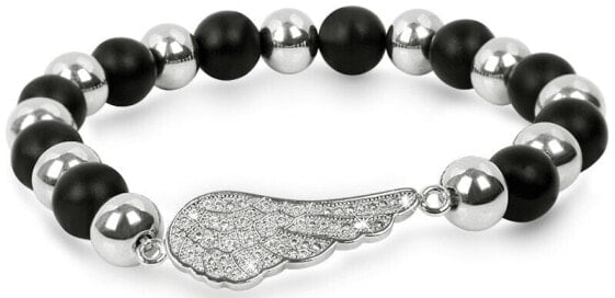 Ball bracelet with angel wings