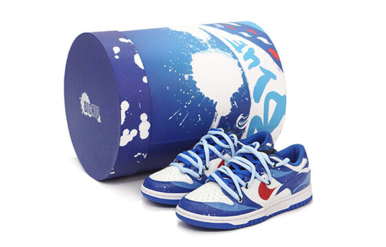 Кеды Nike Dunk Low сине-бело-красные