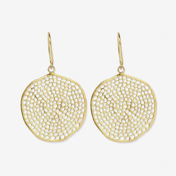 INK + ALLOY Brass Large Circle With Holes Drop Earrings 2.5"