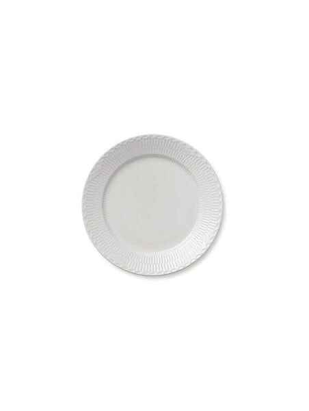 White Fluted Half Lace Dinner Plate