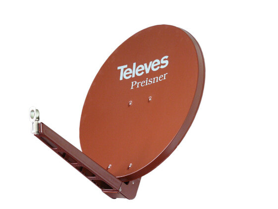 Televes S75QSD-Z - 10.7 - 12.75 GHz - 38.5 dBi - Red - Aluminium - 75 cm - 750 mm