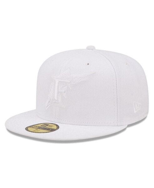 Men's Miami Marlins White on White 59FIFTY Fitted Hat