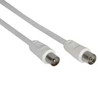 InLine Antenna Cable 2x shielded ultra low loss >75dB white 1m