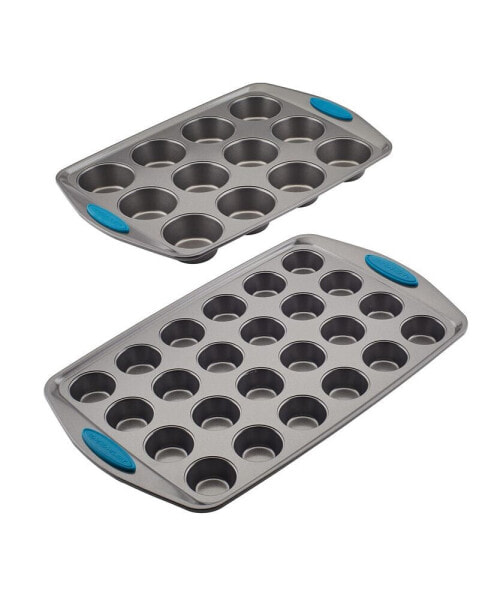 Yum-o! Nonstick 2-Pc. Bakeware Mini Muffin and Cupcake Pan Set