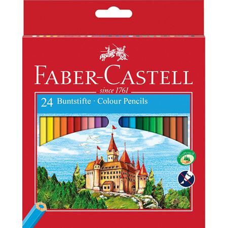 FABER-CASTELL 120124 - Multicolor - Wood - Hexagonal - Multicolor - Carton - 24 pc(s)