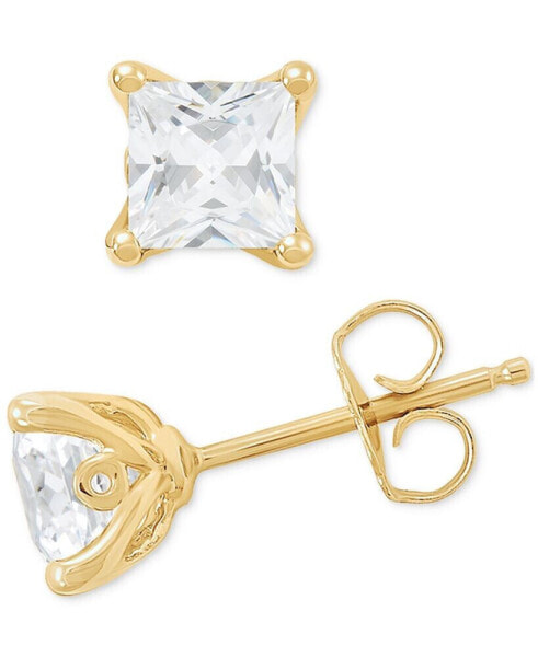 IGI Certified Lab Grown Diamond Princess Stud Earrings (1 ct. t.w.) in 14k White Gold or 14k Gold