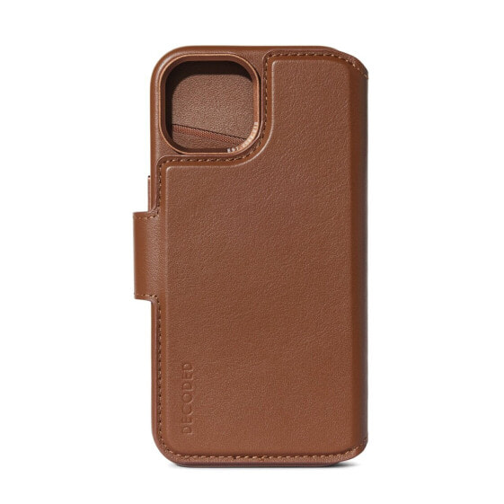 Чехол для смартфона Decoded Leder Wallet с MagSafe для iPhone 15 Plus, коричневый
