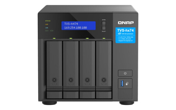 QNAP TVS-H474 - NAS - Tower - Intel® Pentium® - G7400 - Black
