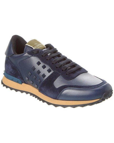 Valentino Leather & Suede Sneaker Men's Blue 40