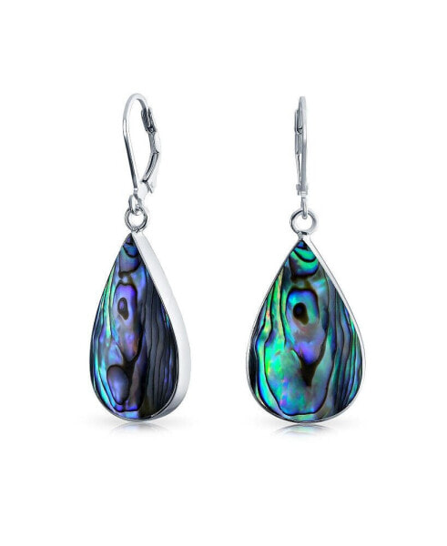 Серьги Bling Jewelry Iridescent Rainbow Abalone Shell Tear