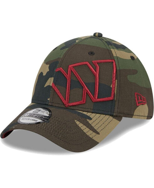 Men's Camo Washington Commanders Punched Out 39THIRTY Flex Hat