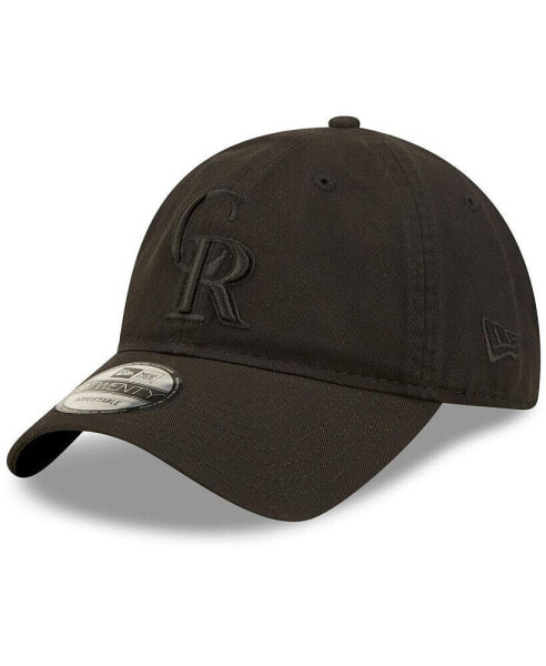 Men's Colorado Rockies Black on Black Core Classic 2.0 9TWENTY Adjustable Hat