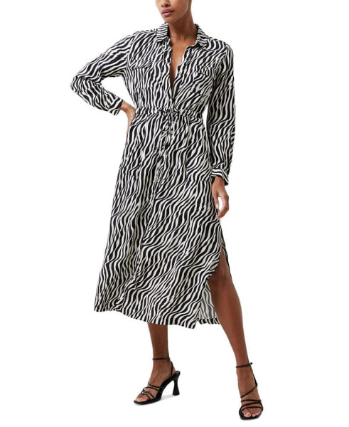 Women's Seine Delphine Zebra-Print Midi Dress