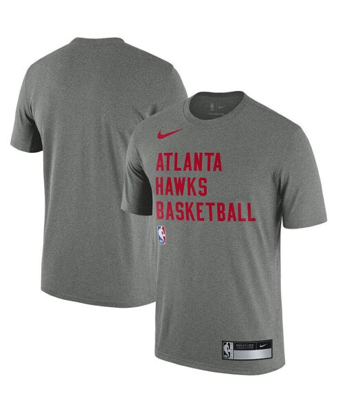 Men's Heather Gray Atlanta Hawks 2023/24 Sideline Legend Performance Practice T-shirt