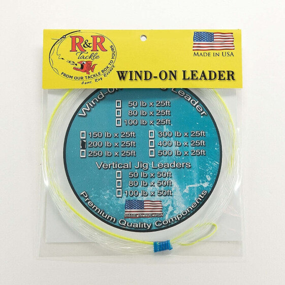 R+R Wind-on Leader | Mono - 25 Feet | Pick Color/Line Class | Free Shipping